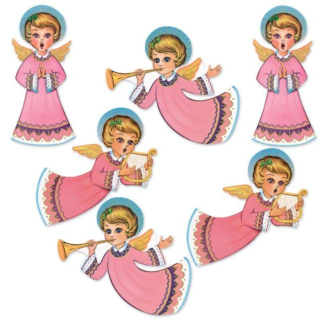 Beistle Vintage Christmas - Angel Cutouts Christmas Decorations 1 Beistle Vintage Christmas - Angel Cutouts Christmas Decorations