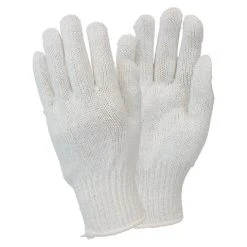 Caufield's Novelties White Knit Santa Gloves