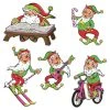 Beistle Vintage Christmas - Santa And Elves Cutouts