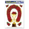 Beistle Horse Racing Decor And Accessories Peel 'N Place Horseshoe With Roses