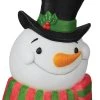 Morris Christmas Decorations Snowman Lighted Blow Mold Plaque W/Sound