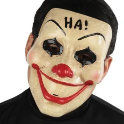 Morris Costumes HA! HA! HA! Clown Vacuform Mask Half Masks